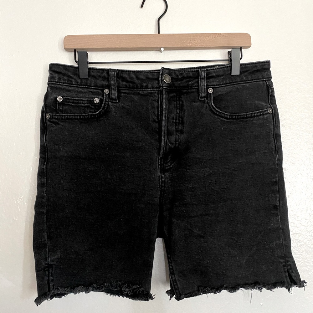 Free People Button Up Jean Shorts
